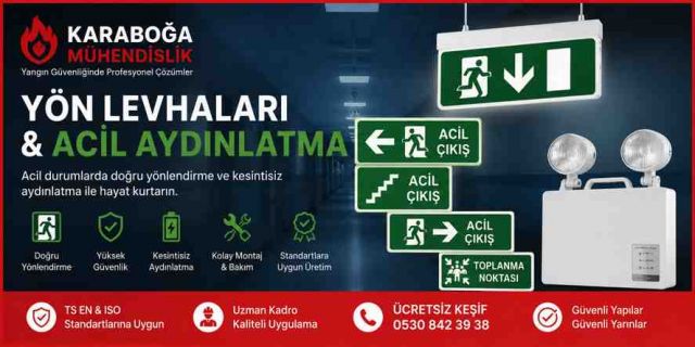 Yön Levhaları ve Acil Aydınlatma Armatürleri | Acil Çıkış Sistemleri